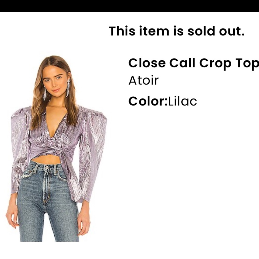 Close Close Call Crop In Lilac View 2